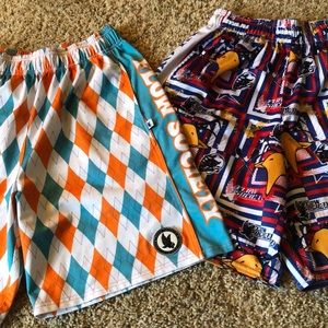 2 pairs of Flow Society Lacrosse Shorts